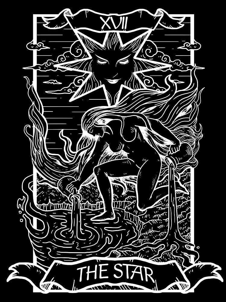 Tarot Card The Star Dark Edition by Fabian Manser T-Shirts, Hoodie, Sweatshirt | BlankRebels.com (Image 3)