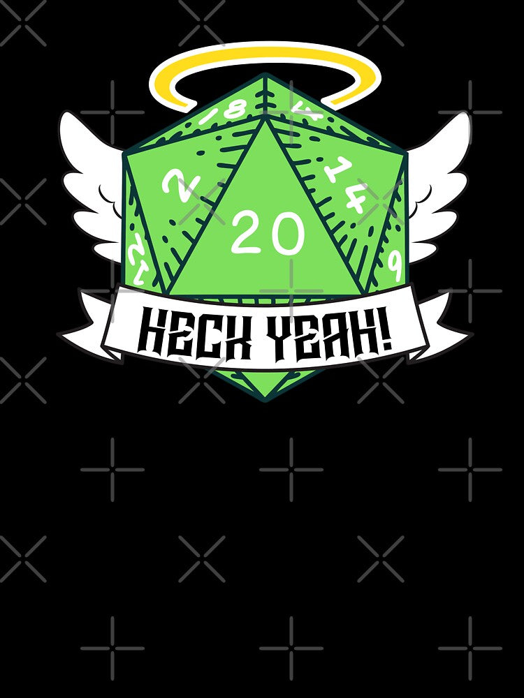 Heck Yeah! Angel D20 Natural 20 Crit Die by Candlelicht Designs T-Shirts, Hoodie, Sweatshirt | BlankRebels.com (Image 3)