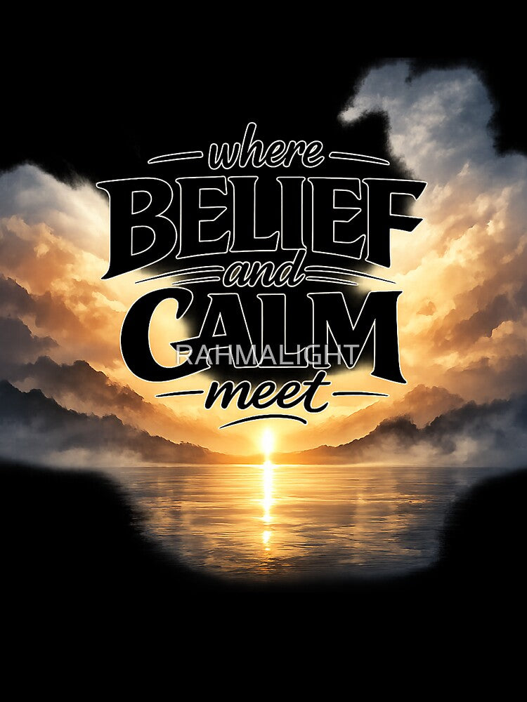 Where Belief and Calm Meet – Minimal Faith Typography Design by RAHMALIGHT T-Shirts, Hoodie, Sweatshirt (Image 3)