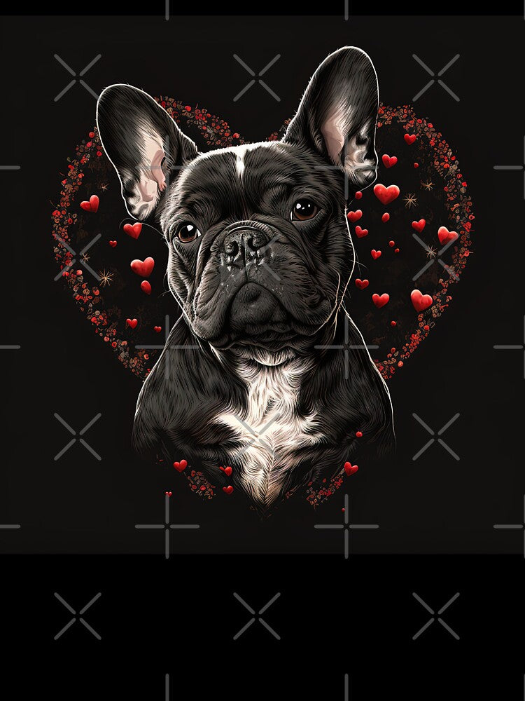 French Bulldog Dog Valentine by Juliascutecornr T-Shirts, Hoodie, Sweatshirt | BlankRebels.com (Image 3)