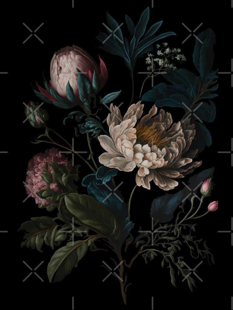 Dark Academia Peony Botanical by Enyr T-Shirts, Hoodie, Sweatshirt | BlankRebels.com (Image 3)