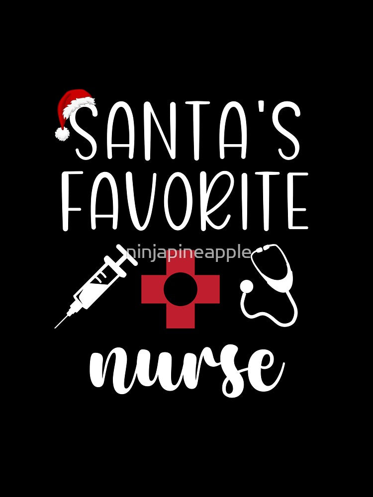 Santa's favorite nurse- christmas nurse by ninjapineapple T-Shirts, Hoodie, Sweatshirt | BlankRebels.com (Image 3)