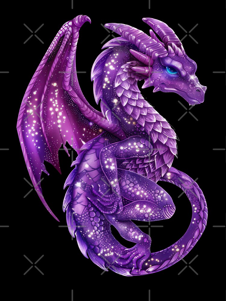 Purple sparkly dragon graphic by PrettyPinkSkies T-Shirts, Hoodie, Sweatshirt | BlankRebels.com (Image 3)
