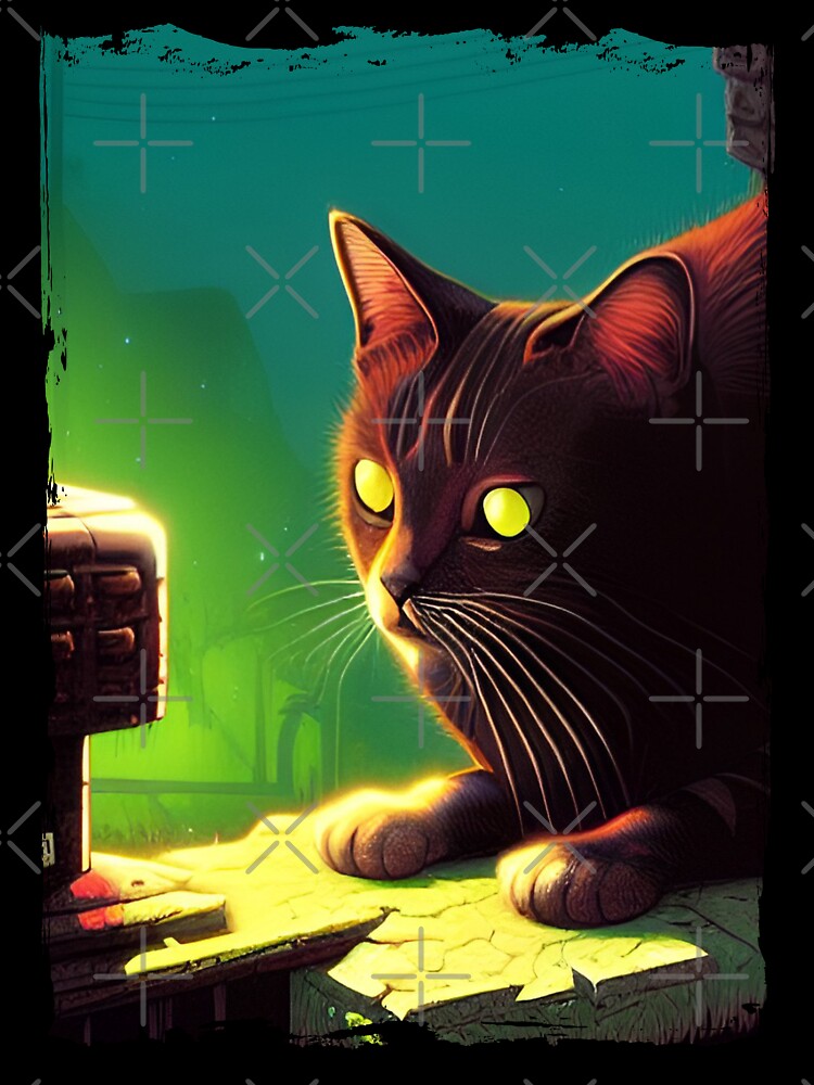 Sad Cat in Grunge 2 by GeminiDaydreamer T-Shirts, Hoodie, Sweatshirt | BlankRebels.com (Image 3)