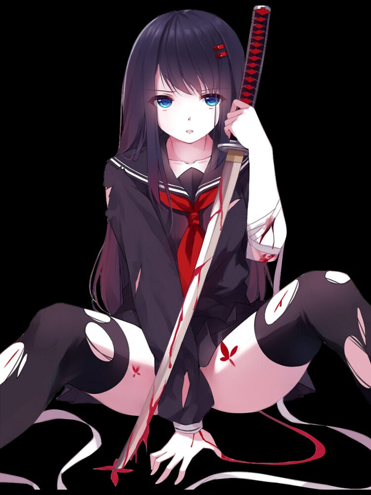 ♥ KATANA GIRL ♥ by Zentenar T-Shirts, Hoodie, Sweatshirt | BlankRebels.com (Image 3)