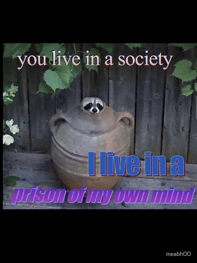 You live in a society, i live in a prison of my own mind by meabh00