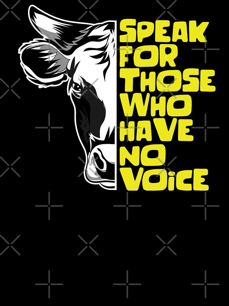 Speak For Those Who Have No Voice Cow Face and Text by EddieBalevo T-Shirts, Hoodie, Sweatshirt | BlankRebels.com (Image 3)