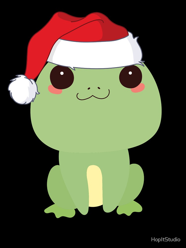 Cute frog in a Santa Hat.  Cottagecore Christmas frog by HopItStudio T-Shirts, Hoodie, Sweatshirt | BlankRebels.com (Image 3)