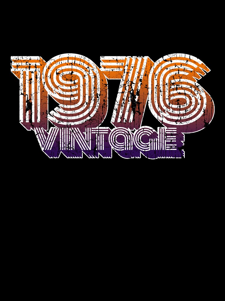 Vintage 1976 42th Birthday T Shirt Oldschool 70s Dad Gift by roarr Hoodie, Sweatshirt | BlankRebels.com (Image 3)
