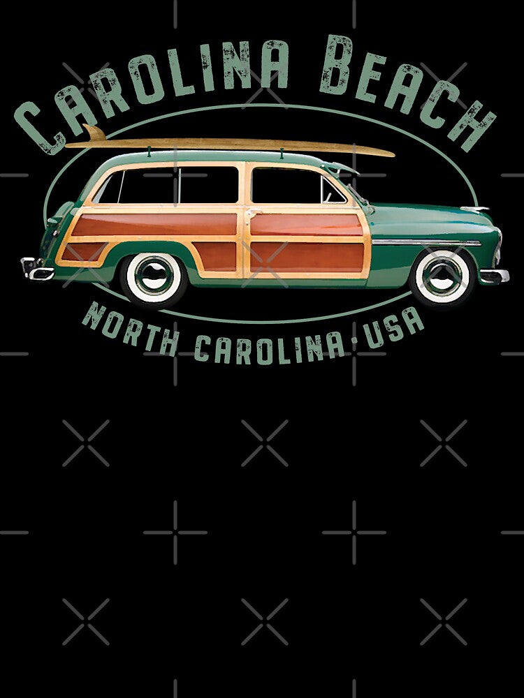 Carolina Beach North Carolina Vintage Surfing Design by Futurebeachbum T-Shirts, Hoodie, Sweatshirt (Image 3)