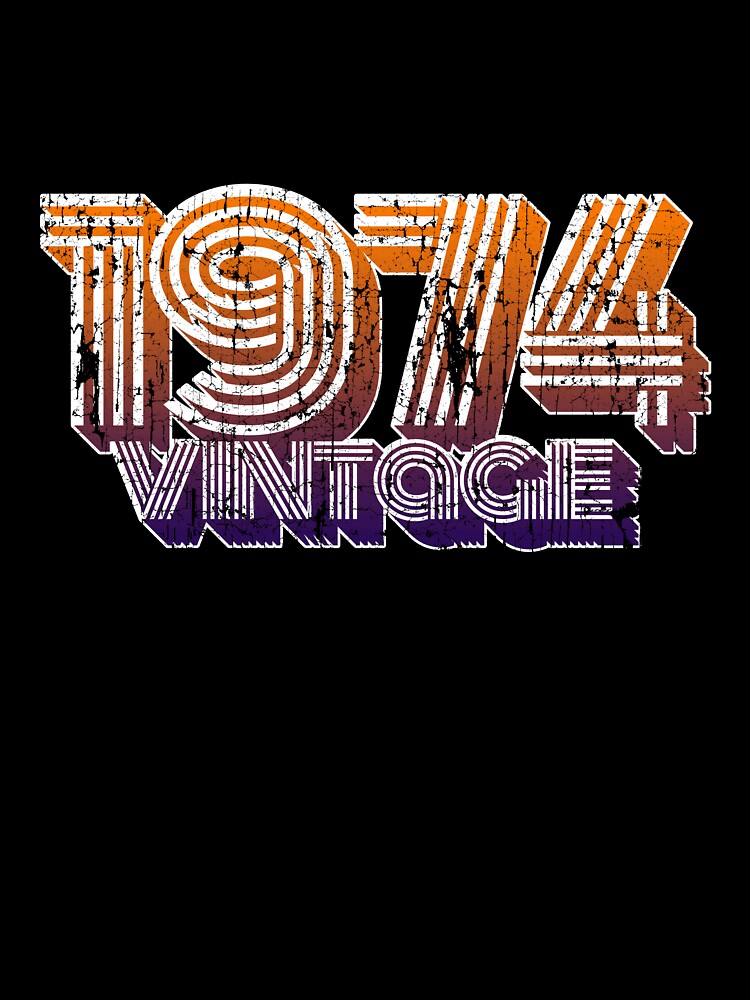 Vintage 1974 44th Birthday T Shirt Oldschool 70s Dad Gift by roarr Hoodie, Sweatshirt | BlankRebels.com (Image 3)