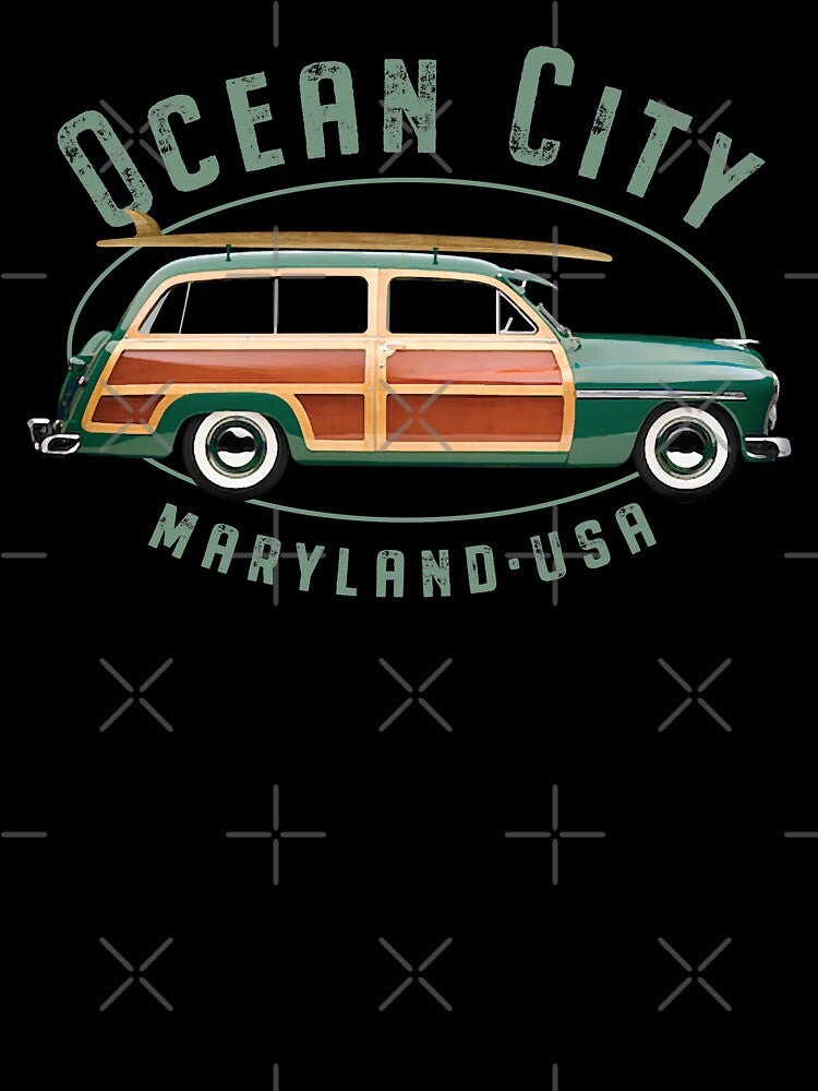 Ocean City Maryland Vintage Surfing Design by Futurebeachbum T-Shirts, Hoodie, Sweatshirt | BlankRebels.com (Image 3)