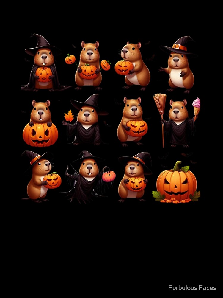 Capybara Spooktacular by Furbulous Faces T-Shirts, Hoodie, Sweatshirt | BlankRebels.com (Image 3)