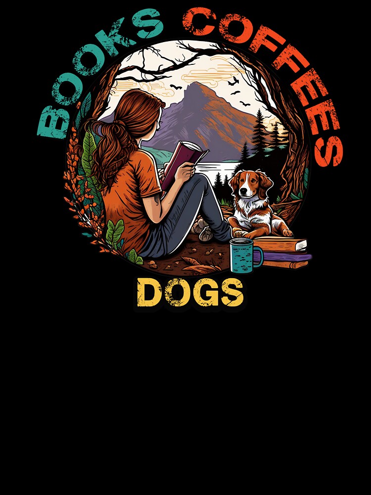 Books and Dogs and Coffee and Social Justice a Classic T-Shirt for Lovers by Emma Studio Hoodie, Sweatshirt (Image 3)
