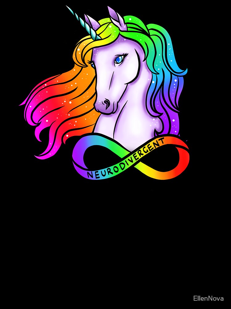 Neurodivergent Unicorn by EllenNova T-Shirts, Hoodie, Sweatshirt | BlankRebels.com (Image 3)