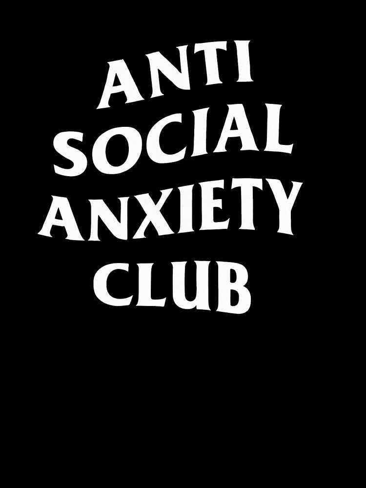 Anti Social Anxiety Club – Funny Mental Health Shirt | Introvert Quote Design by Bowniko^^ Hoodie, Sweatshirt (Image 3)