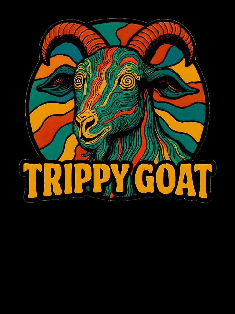 Trippy GOAT - Greatest Of All Time Psychedelic Retro Art by TSE DESIGN T-Shirts, Hoodie, Sweatshirt (Image 3)