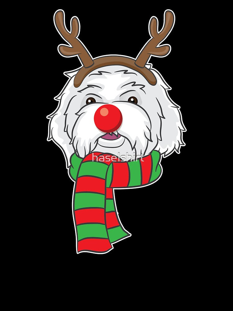 Funny Christmas Dog Xmas Reindeer Maltese Dog Holiday Gift by haselshirt T-Shirts, Hoodie, Sweatshirt (Image 3)