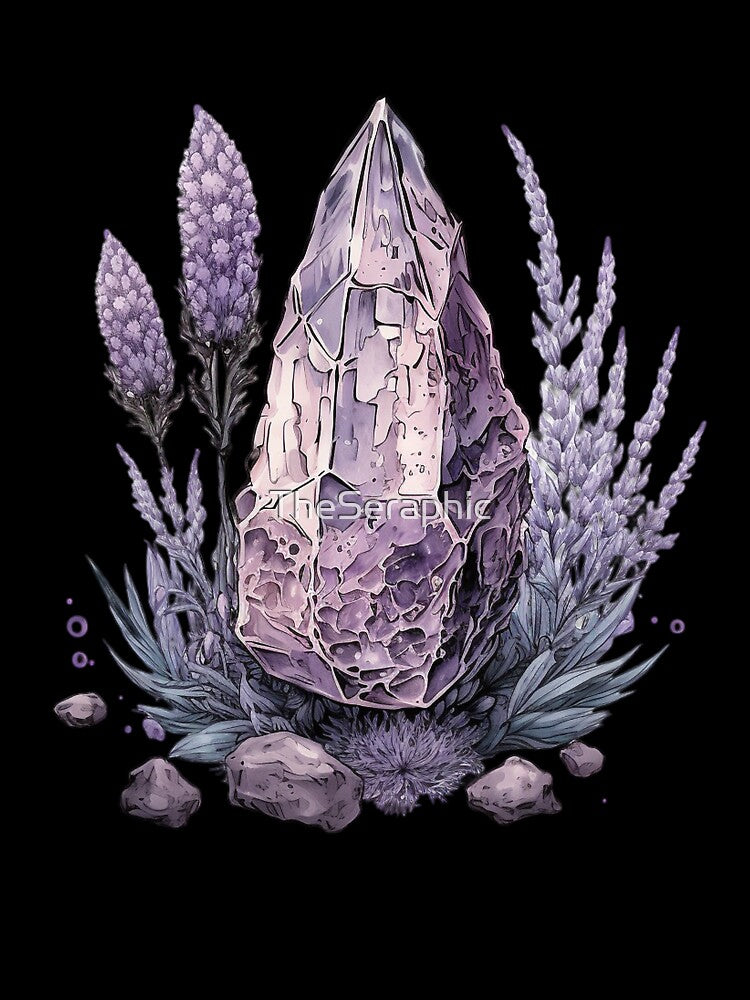 Purple Quartz Healing Crystal by TheSeraphic T-Shirts, Hoodie, Sweatshirt | BlankRebels.com (Image 3)