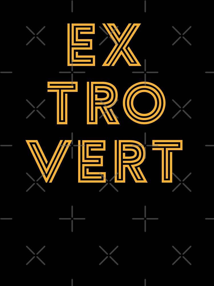 Extrovert - Yellow Print by teeworthy