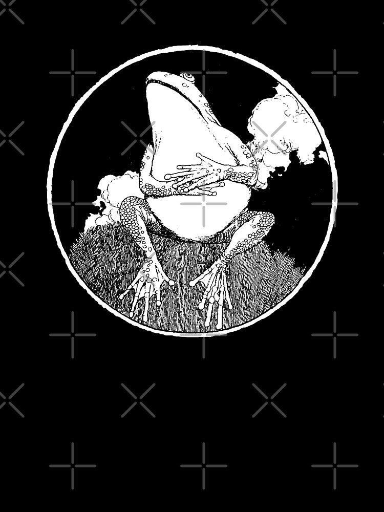 Cottagecore Frog Lover: Cute Grumpy Froggy under Full Moon, Melancholic Illustration with Moon Magic by... (Image 3)