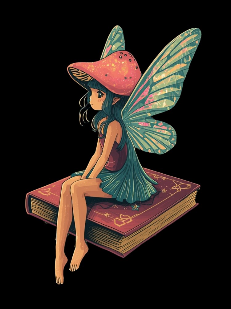 Glitch Eco Cosmic Mushroom Fairy Blueprint Aesthetic by Ashley critters T-Shirts, Hoodie, Sweatshirt (Image 3)