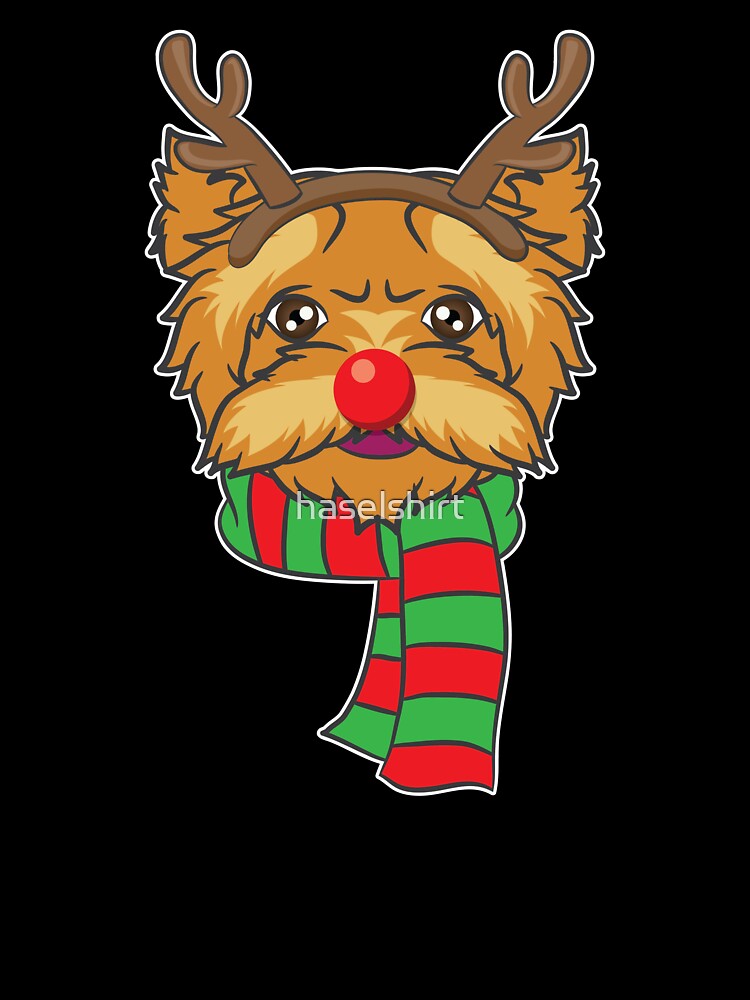 Funny Christmas Dog Xmas Reindeer Yorkshire Holiday Gift by haselshirt T-Shirts, Hoodie, Sweatshirt (Image 3)