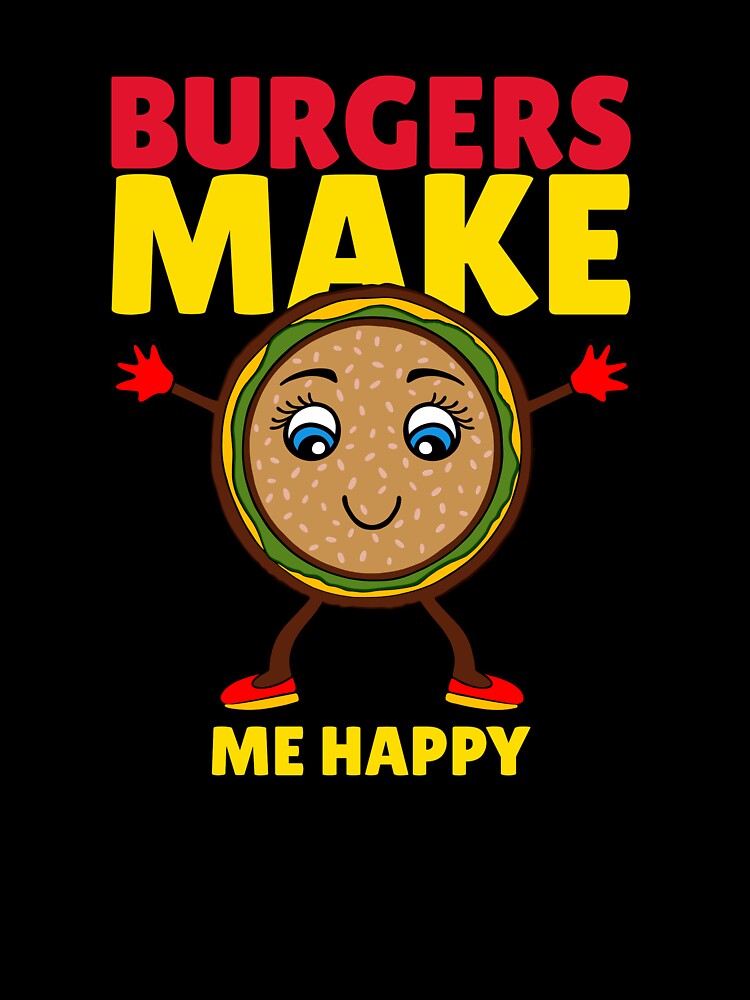 Cute Cheeseburger Burger Lover- by Sartoris Art