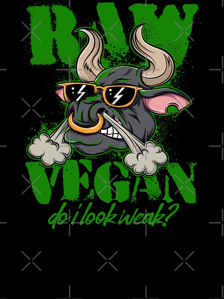 Angry Bull / Raw Vegan by EddieBalevo T-Shirts, Hoodie, Sweatshirt | BlankRebels.com (Image 3)