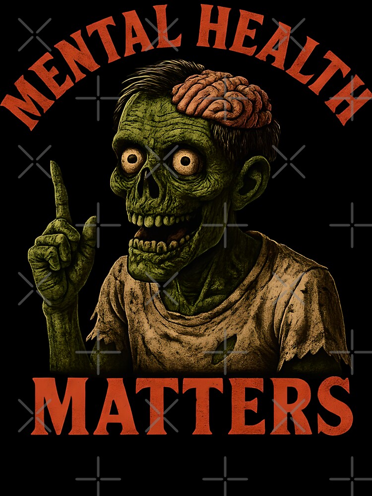 Zombie - Mental Health Matters by NightTimeJ T-Shirts, Hoodie, Sweatshirt | BlankRebels.com (Image 3)