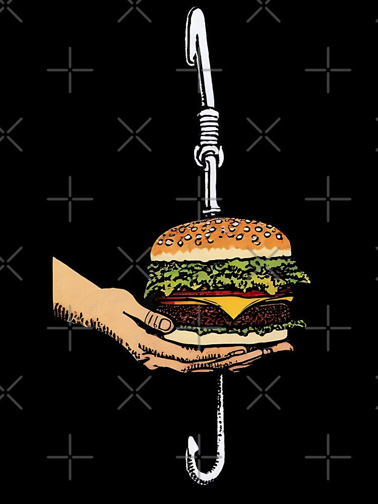 Hooked on Burgers by Moad Fahim T-Shirts, Hoodie, Sweatshirt | BlankRebels.com (Image 3)