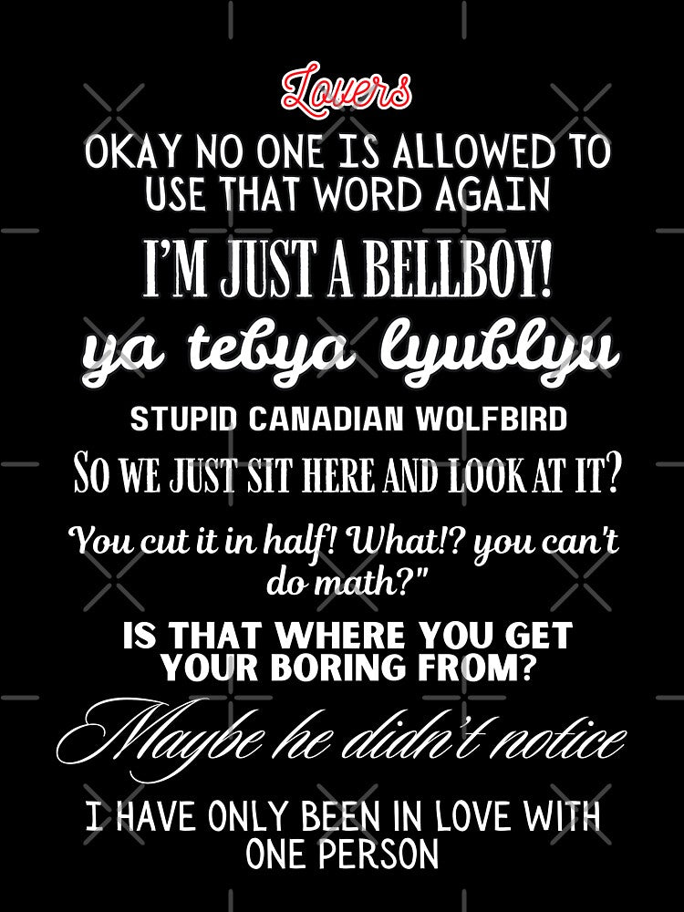 Heated Rivalry Inspired Quotes – Ya tebya lyublyu - Episode 6 Funny Quotes Typographic Fan Art by... (Image 3)