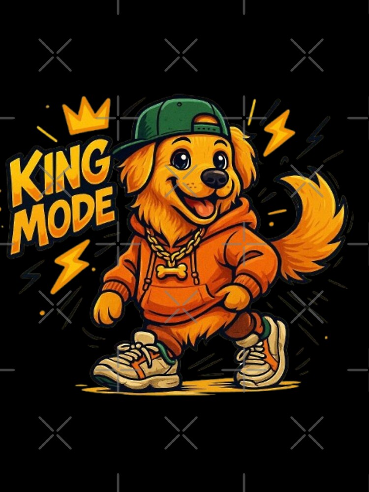 King Mode – Golden Retriever Dog Lover Gift | Loyal Intelligent Family Companion, Confident Alpha Retriever Design for Dog Mom & Dog Dad by Typologystudios