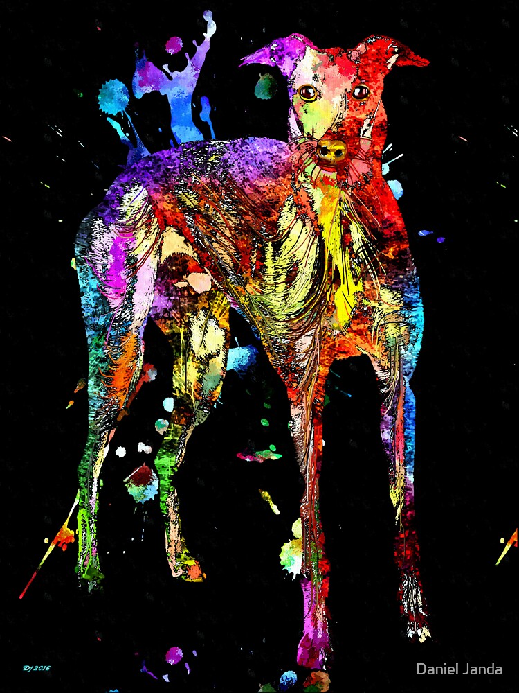 Greyhound Black Grunge by Daniel Janda T-Shirts, Hoodie, Sweatshirt | BlankRebels.com (Image 3)