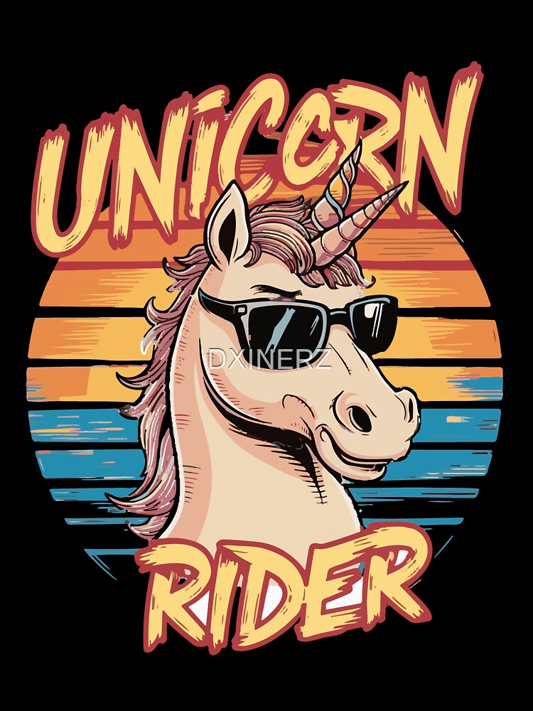 Unicorn Rider Rainbow Sunset colors by DXINERZ T-Shirts, Hoodie, Sweatshirt | BlankRebels.com (Image 3)