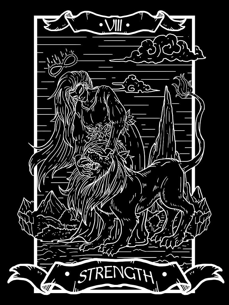 Tarot Strength Dark Edition by Fabian Manser T-Shirts, Hoodie, Sweatshirt | BlankRebels.com (Image 3)