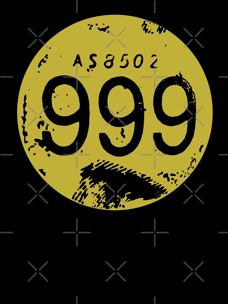 Vintage Style Retro British Punk Rock Nine Nine Nine 999 Gold Pop Art Graphic by wmxdesign