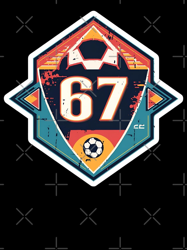 Retro 67 Sunrise Soccer Badge by PixelKickr