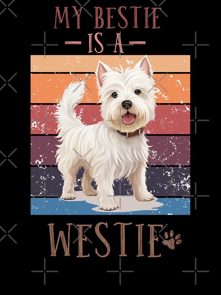 West Highland White Terrier Retro Sunset Vintage Dog Lover Cute Pet Gift by darunwan T-Shirts, Hoodie, Sweatshirt (Image 3)