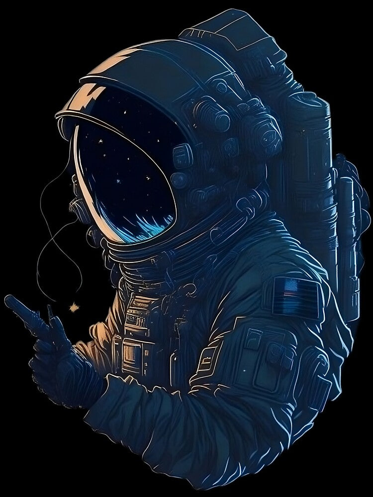 Cartoon Astronaut Working On Phone by hassanjnoub