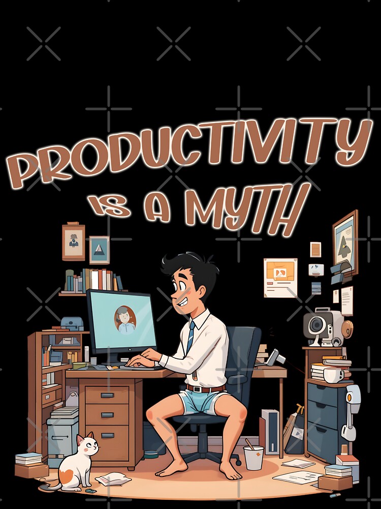 Productivity Is a Myth Home Office Edition by narco075 T-Shirts, Hoodie, Sweatshirt | BlankRebels.com (Image 3)
