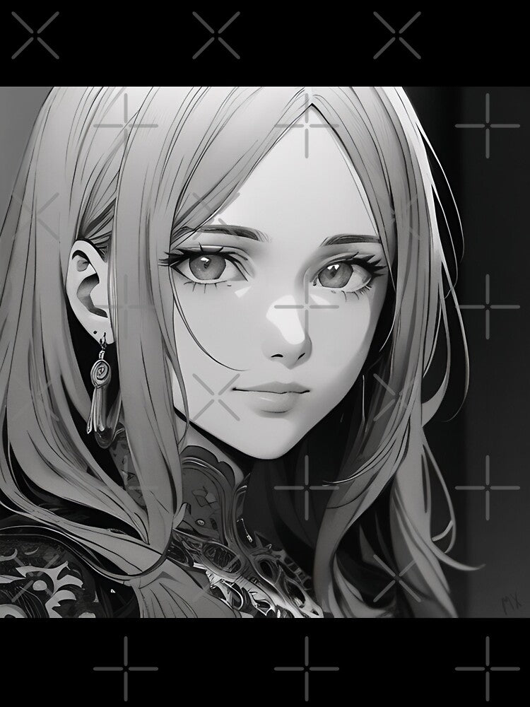 Monochrome Anime Girl by Mintibix