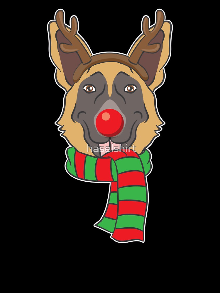 Funny Christmas Dog Xmas Reindeer German Shepherd Holiday Gift by haselshirt T-Shirts, Hoodie, Sweatshirt (Image 3)