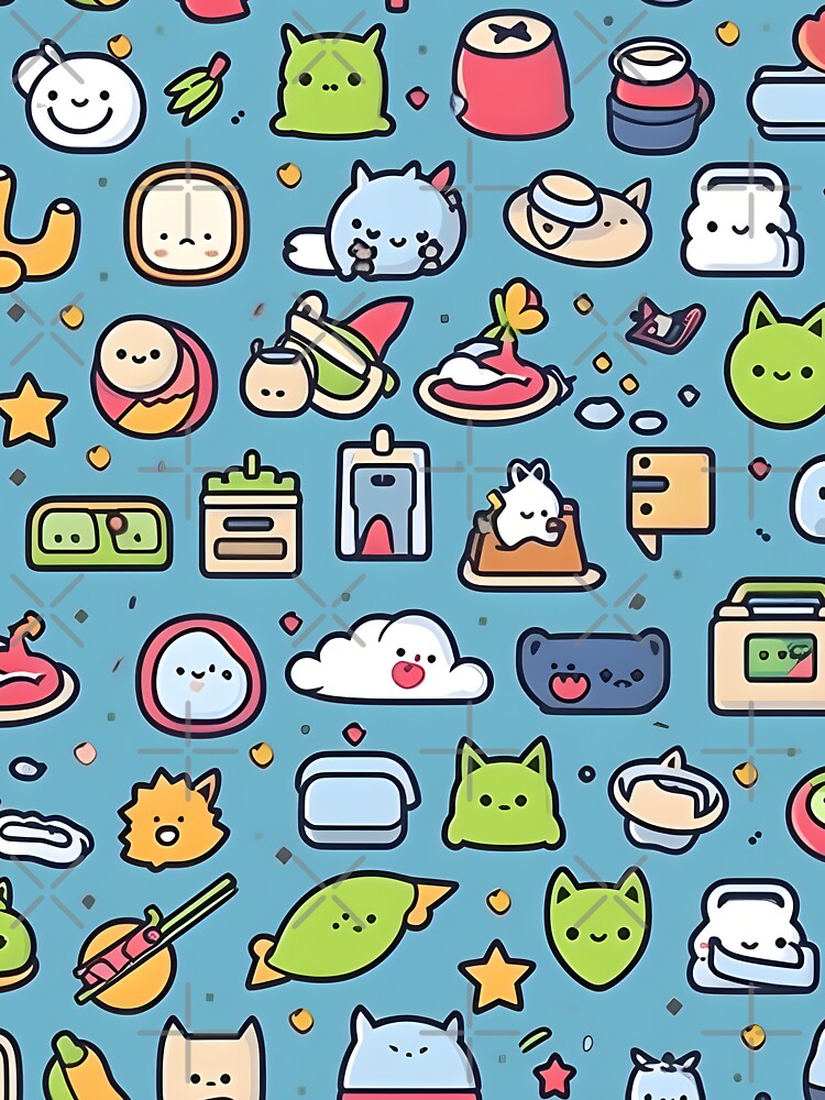 Kawaii Icon Set Design | Cute Icons | Adorable Clipart by lipe1984