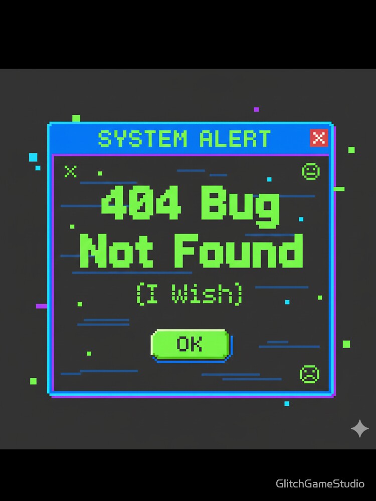 404 Bug Not Found – Funny Coding & Gamer Error Message by GlitchGameStudio T-Shirts, Hoodie, Sweatshirt (Image 3)