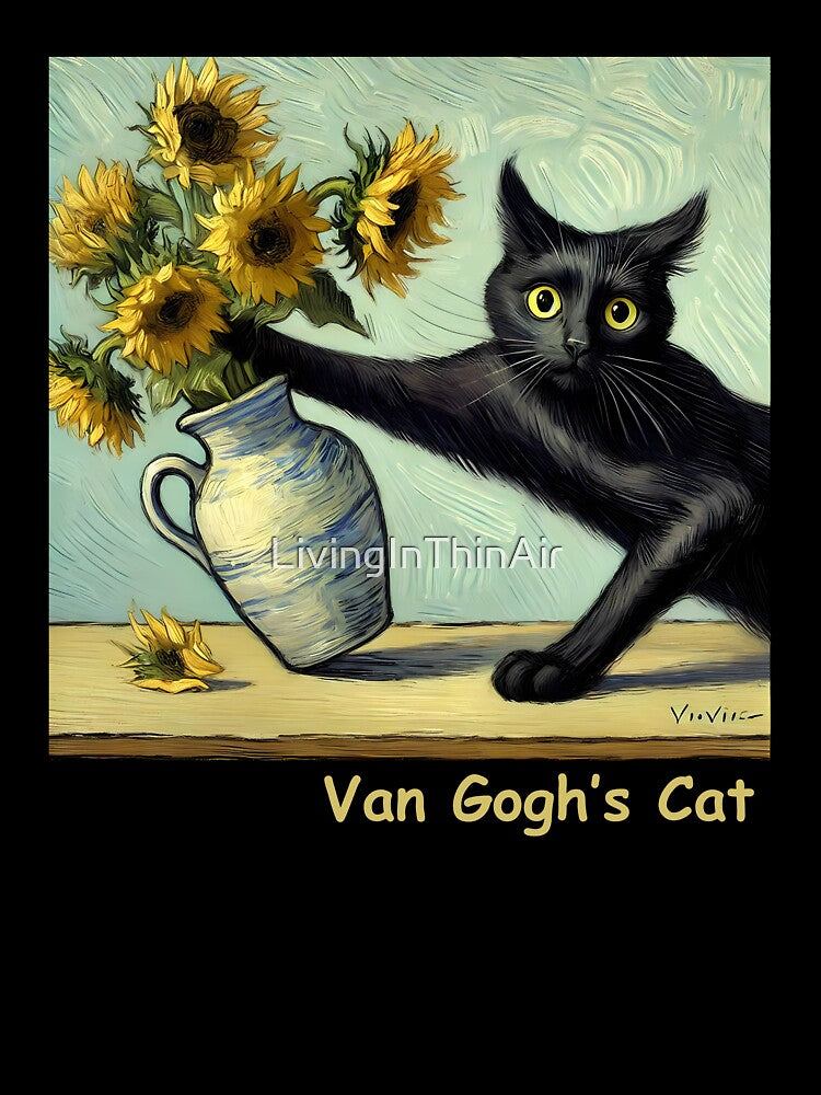 Van Gogh's Cat by LivingInThinAir T-Shirts, Hoodie, Sweatshirt | BlankRebels.com (Image 3)
