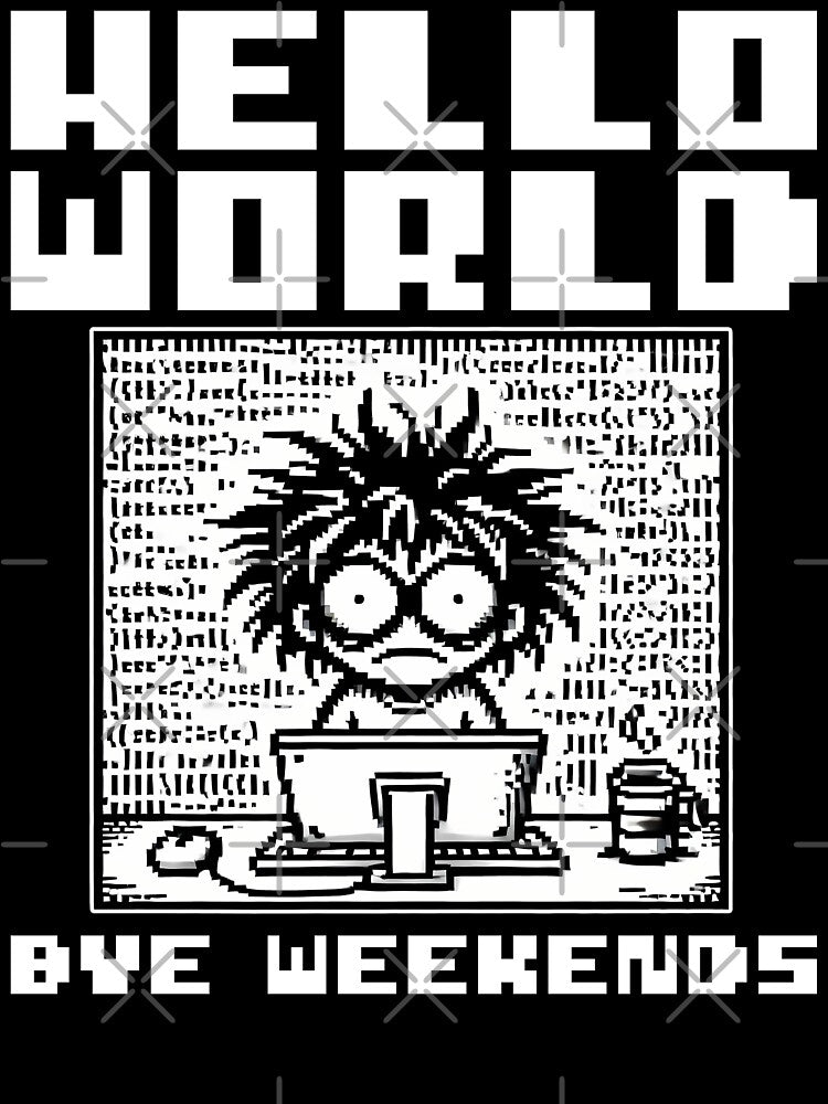 HELLO WORLD, BYE WEEKENDS by KEF Custom T-Shirts, Hoodie, Sweatshirt | BlankRebels.com (Image 3)
