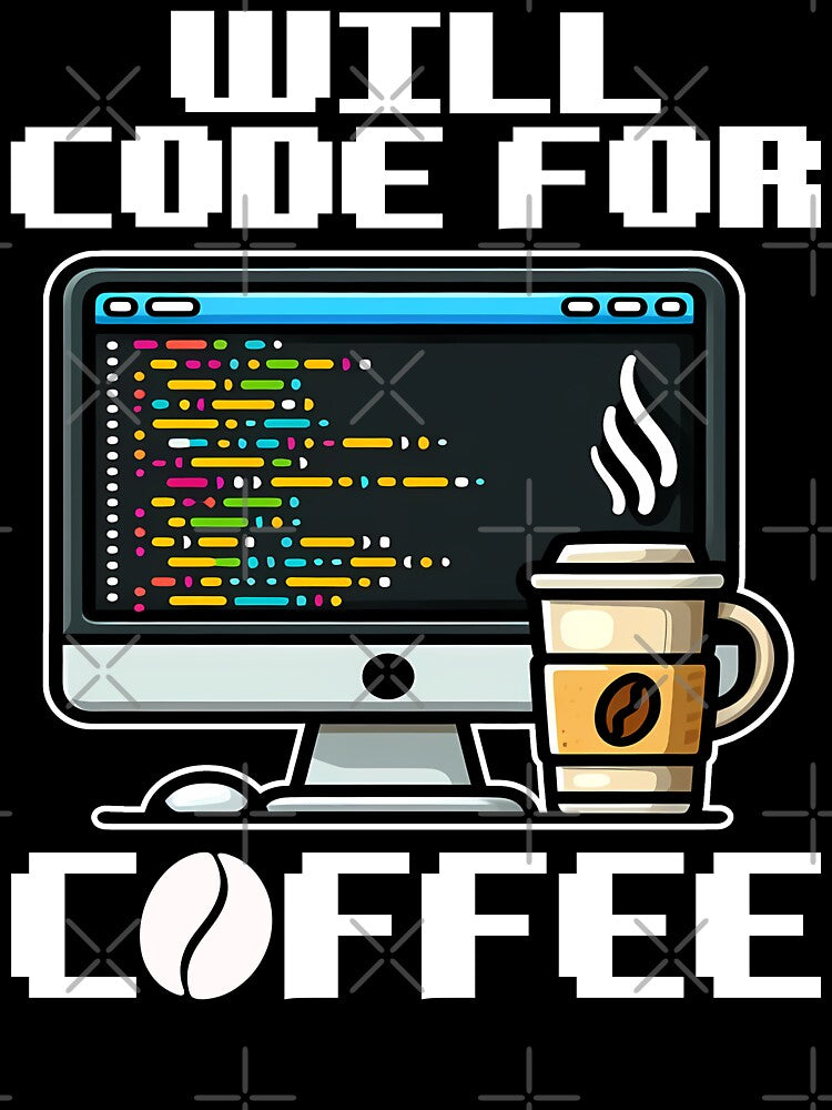 WILL CODE FOR COFFEE - CODING GIFT by KEF Custom T-Shirts, Hoodie, Sweatshirt | BlankRebels.com (Image 3)
