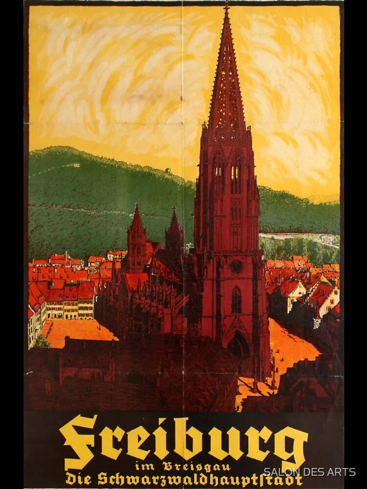 Freiburg, Germany - Vintage Travel Poster by SALON DES ARTS T-Shirts, Hoodie, Sweatshirt | BlankRebels.com (Image 3)
