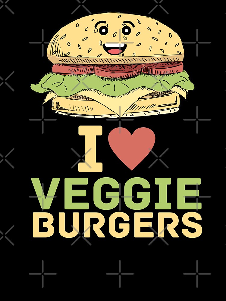 I Love Veggie Burgers Vegetarian Vegan Plant Gift by Merchking1 T-Shirts, Hoodie, Sweatshirt | BlankRebels.com (Image 3)